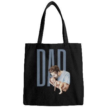 Discover Dad And Newborn Watercolor Design Bags