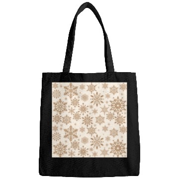 Discover Beige Snowflakes Christmas Pattern Bags
