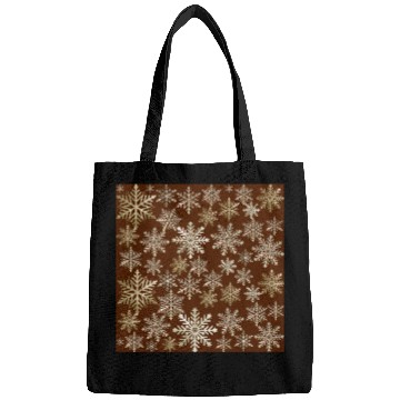 Discover Beige Snowflakes Christmas Pattern Bags
