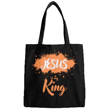 Discover JESUS is my King orange light Bags