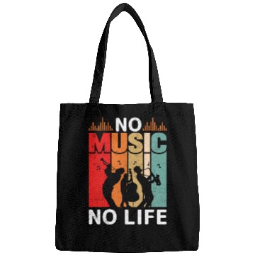 Discover No music no life Bags