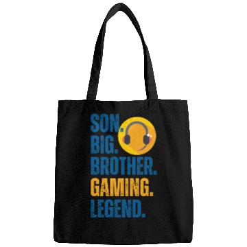 Discover SON BROTHER GAMING LEGEND for gamer textured text Bags