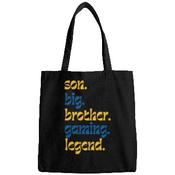 Discover SON BROTHER GAMING LEGEND for gamer typography Bags
