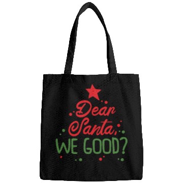 Discover Dear Santa Christmas Holiday Typography Bags