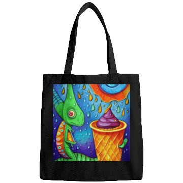 Discover happy dinosaur love ice cream Bags