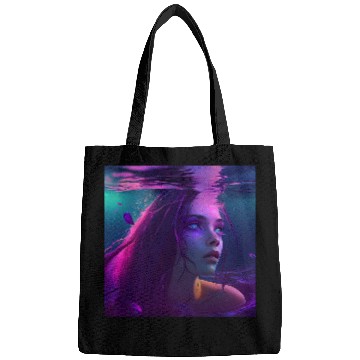 Discover purple mermaid underwater Bags