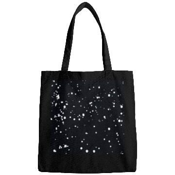 Discover White dots in a black sky pattern for winter lover Bags