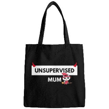 Discover UNSUPERVISED MUM FUNNY CUTE DESIGN Bags