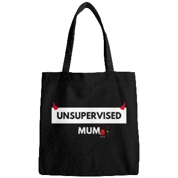 Discover UNSUPERVISED MUM FUNNY CUTE DESIGN Bags