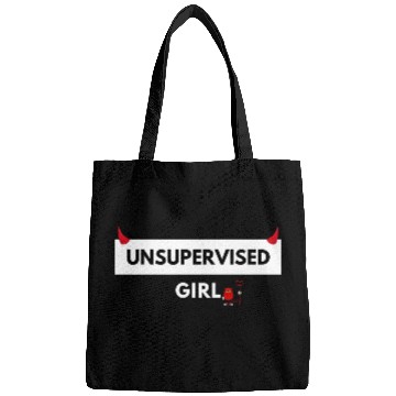 Discover UNSUPERVISED GIRL FUNNY CUTE DESIGN Bags