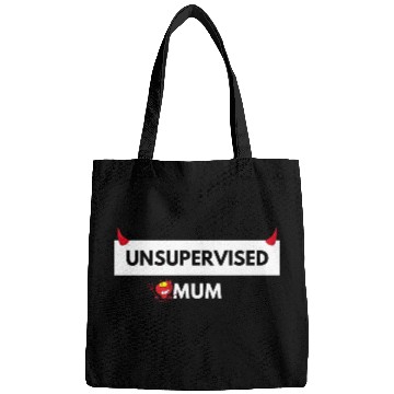 Discover UNSUPERVISED MUM FUNNY CUTE DESIGN Bags