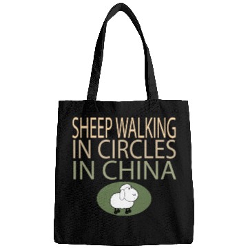 Discover SHEEP WALKING IN CIRCLES IN CHINA Bags