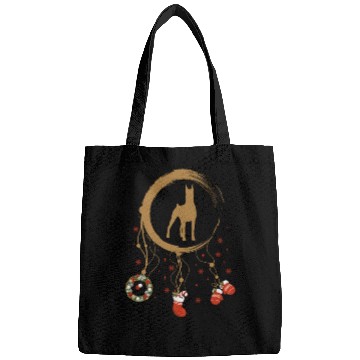 Discover dog dreamcatcher Christmas Doberman Bags