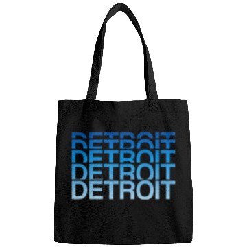 Discover Stacked Detroit Michigan Text Bags