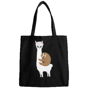 Discover Cute kawaii llama with sloth Bags
