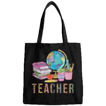 Discover Cute Teacher Leopard Print Globe First Day of Bags