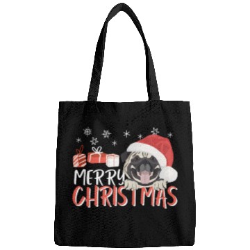 Discover Pug Merry Christmas Bags