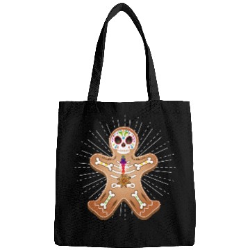 Discover Gingerbread man Sugar Skull decor for Christmas Bags