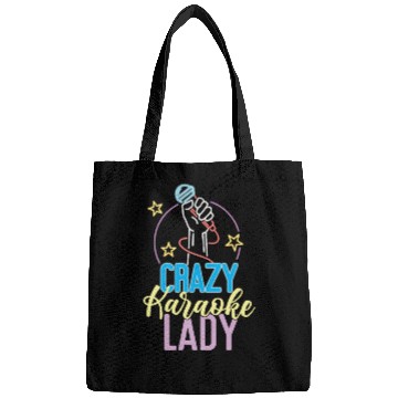Discover Karaoke Singer 80s Retro Crazy Bags