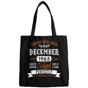 Discover December 1963 Legends Birthday Gift Bags