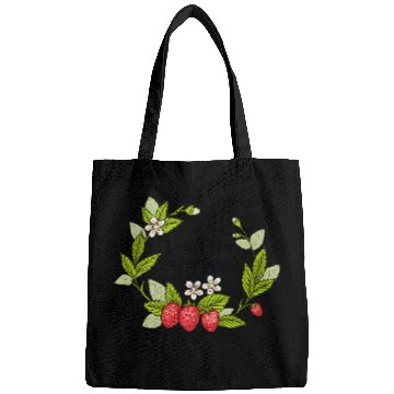 Discover Thank you berry much, cute pun with strawberry Bags