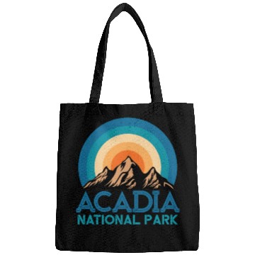 Discover Cool Vintage Retro Acadia National Park Mountain Bags
