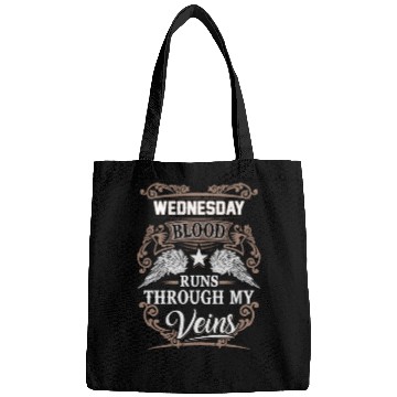 Discover Wednesday Name Bags - Wednesday Blood Runs Thro