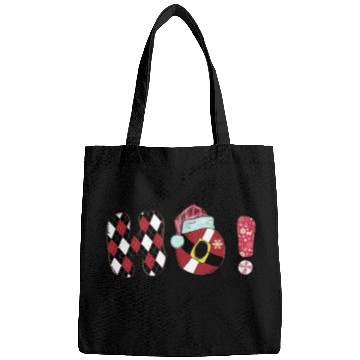 Discover Xmas Christmas Ho Santa Claus Buffalo Plaid Bags