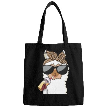 Discover Llama Leopard Girls Women Alpaca Lover Bags