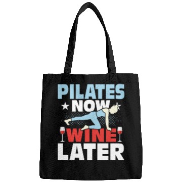 Discover Pilates Now Wine Later Exercise Fitness Bags