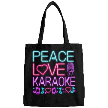 Discover Karaoke Singer 80s Retro Peace Bags