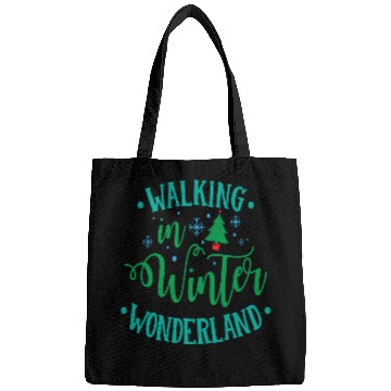 Discover Green Blue Christmas Quote Bags