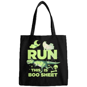 Discover RUN THIS IS BOO SHEET RUNNING DINOSAUR REX GAME Bags