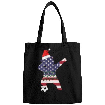 Discover Soccer Boy Dabbing Polar Bear Christmas Hat Bags