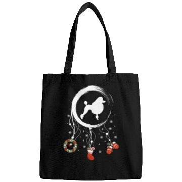 Discover dog dreamcatcher Christmas Poodle Bags