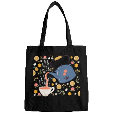 Discover Teapot Design Flower Tea Lover Bags