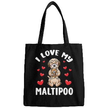 Discover Maltipoo Dog With Stuffed Animal Bags