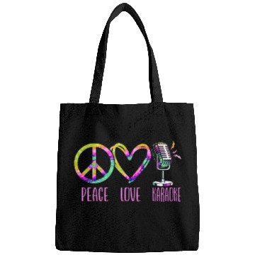 Discover Karaoke Singer Retro Tie Dye Peace Bags