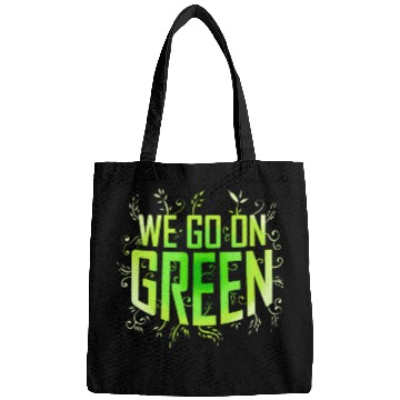 Discover We Go On Green Logo For Vegetarian And Vegan Bags