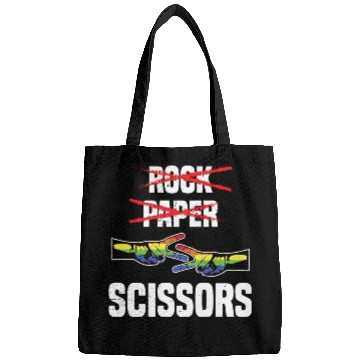 Discover Womens Rock Paper Scissors Funny Lgbt Pride Bags