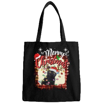 Discover Festive Cat Christmas Lights Design Bags