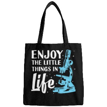 Discover Funny Microscope Art For Men Women Biology Nerd Bags