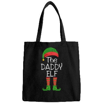 Discover THE DADDY ELF, Funny Christmas gift idea print Bags