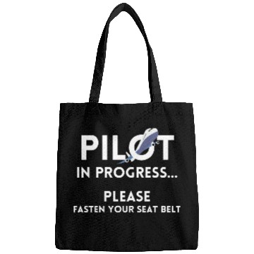 Discover pilot in progress future pilot airplane aircraft Bags