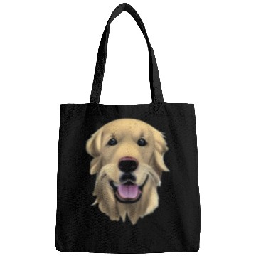 Discover Beautiful Golden Retriever Illustration Bags