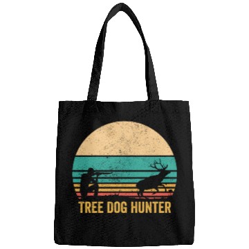 Discover Deer Hunting Deer Hunter Tree Dog Hunter Retro Bags