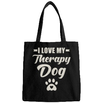 Discover I Love My Therapy Dog Bags