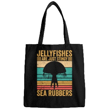 Discover Funny Jellyfish Are Just Stingy Sea Rubbers Retro Bags