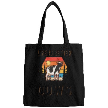 Discover Life Is Better With Cows Cow Cattle Breeder Bags