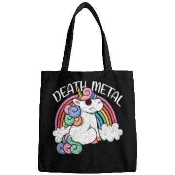 Discover Rainbow Unicorn Satan Love Metal Music Heavy Rock Bags